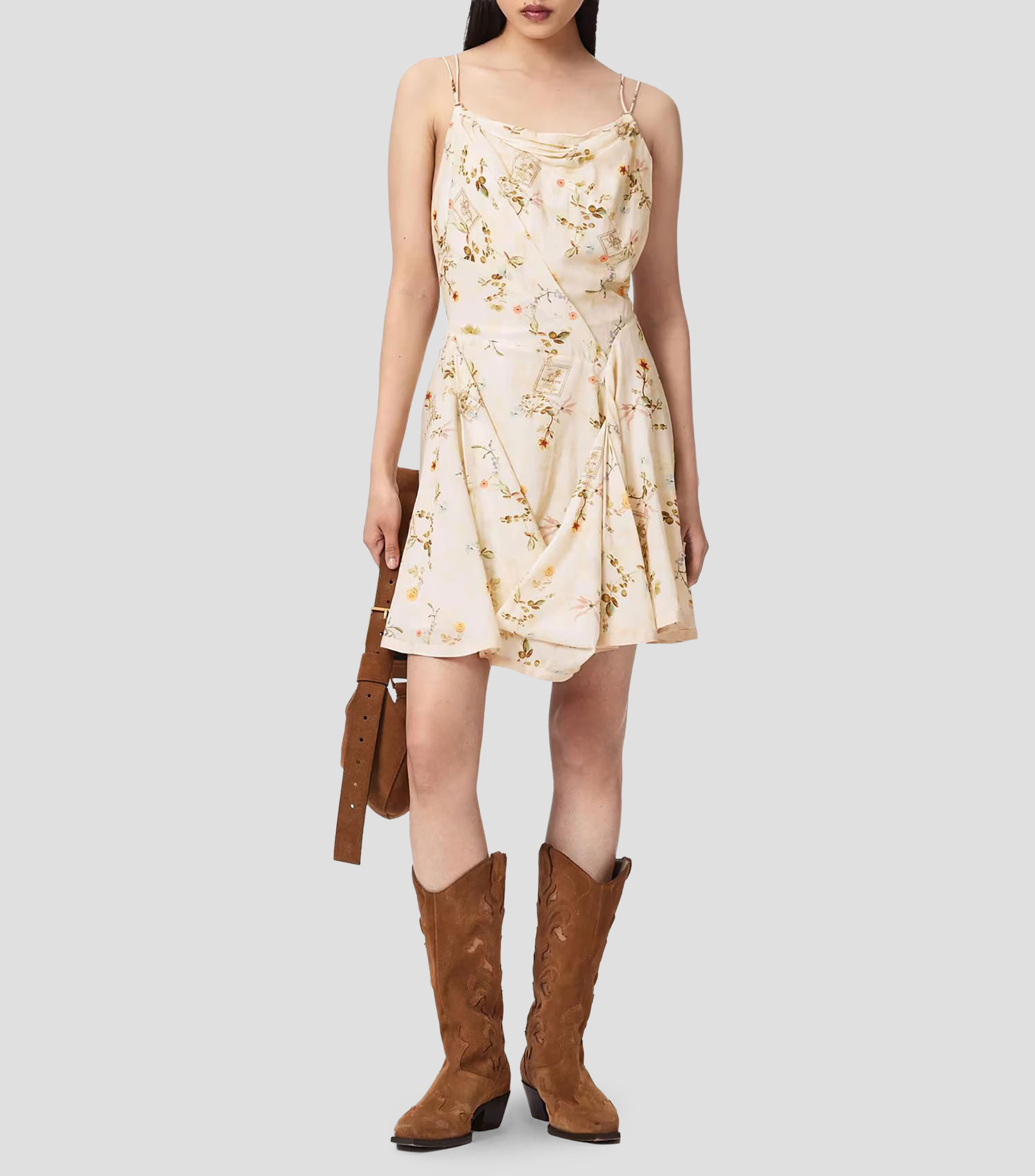 Vestido corto estampado Mujer